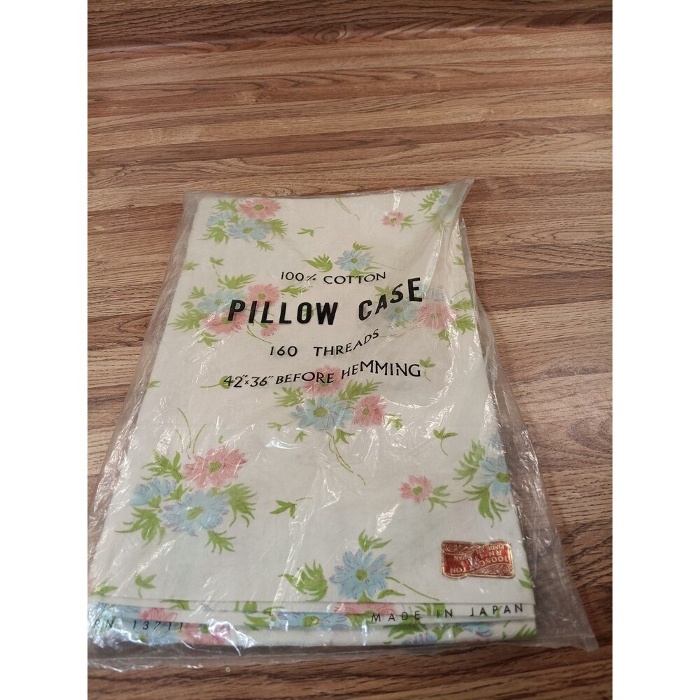 Vintage Made In Japan Floral Pillow Case